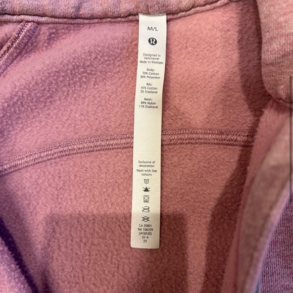 LIKE NEW! Lululemon Scuba Oversized 1/2 zip hoodie in wisteria purple M/L - Picture 5 of 6